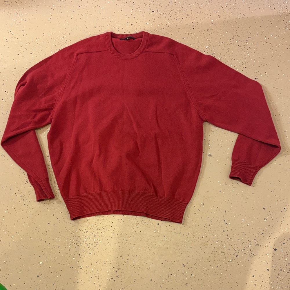 Brooks Brothers 100% Lambswool Red Crewneck Sweater